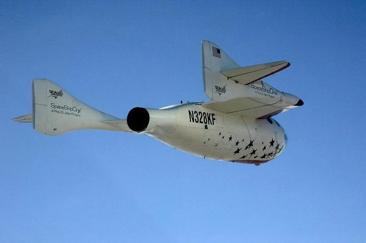 SpaceShipOne in flight